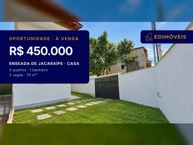 Casa Duplex 3 quartos na Enseada de Jacaraípe, venha conhecer seu novo lar