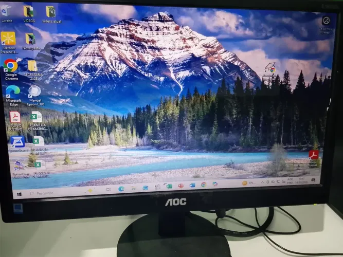 Monitor AOC 18,5" E970SWHNL - HDMI + VGA - Semi Novo*<br>