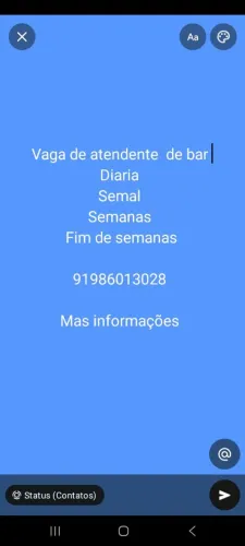 Vaga bartender