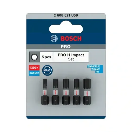 Bosch Kit De Bits Allen 25Mm Pro Impact Com 5 Peças