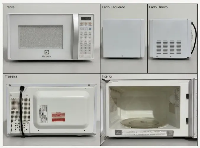 Microondas Eletrolux 20L branco em ótimo funcionamento 