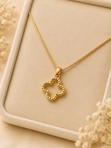 Conjunto Trevo e Veneziana em Ouro 18k 750