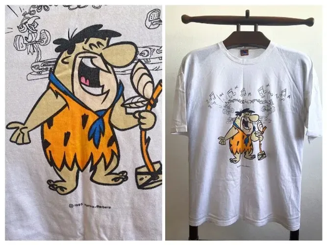 Camiseta Vintage Os Flintstones 1995 Hanna-Barbera tamanho M