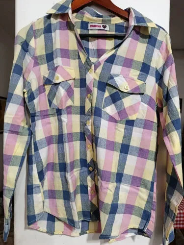 Camisa xadrez colorida 44