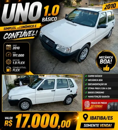Fiat Uno Mille 1.0 Fire/ F.flex/ Economy 4P 2010