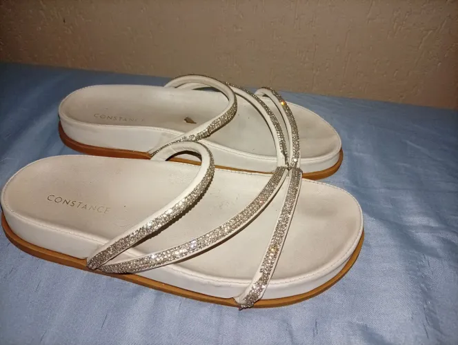 Papete Off White Strass Constance. Tam.38