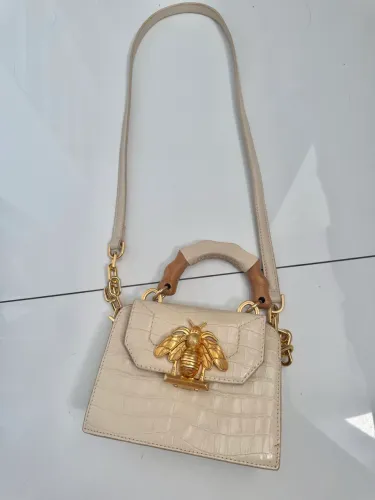 Bolsa bege Schutz de couro