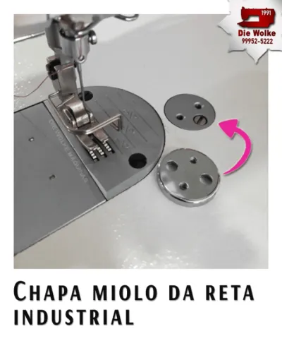 Suporte em Chapa para Fixar o Aparelho na Máquina de Costura Reta