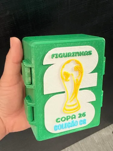 Caixa personalizada para figurinha da Copa do Mundo 2026 Impressora 3D