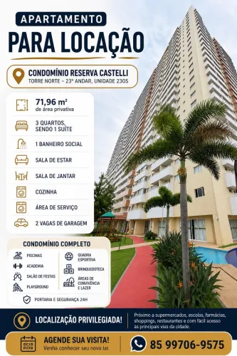 Apartamento para Alugar - Reserva Castelli