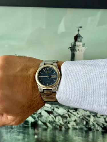 Citizen Automático Vintage 21 Jewels - Clássico Japonês | 35mm - Azul oceano