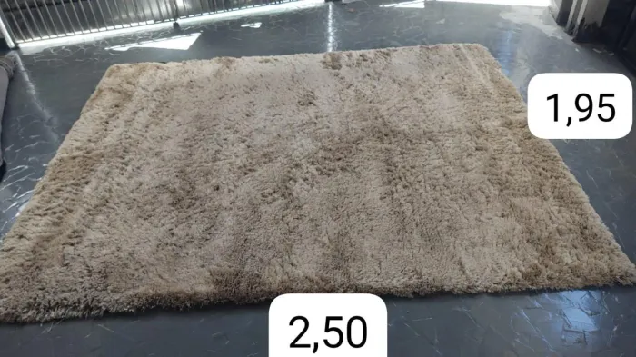 Tapete Felpudo Bege 2,50 x 1,95 m