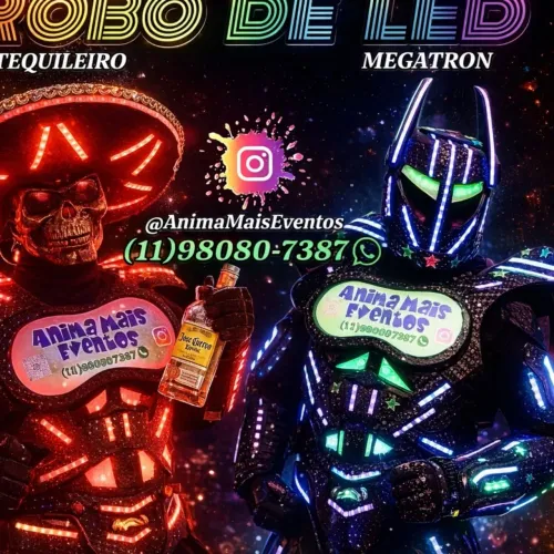 ANIMAÇÃO COM ROBÔ DE LED