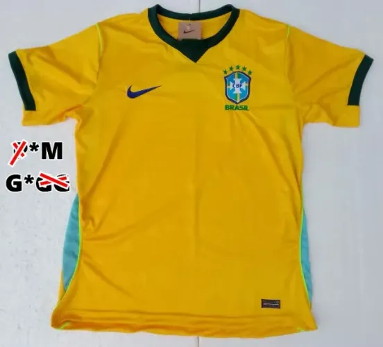 camisa amarela seleção 1° linha premium estampa digital 3d