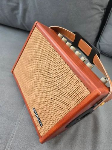 Amplificador portátil Ammoon AC-25 c/ BT e bateria interna