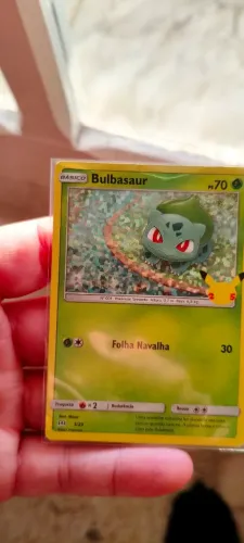 Carta Pokémon Bulbasauro 25 anos - Coleção McDonald's em perfeito estado