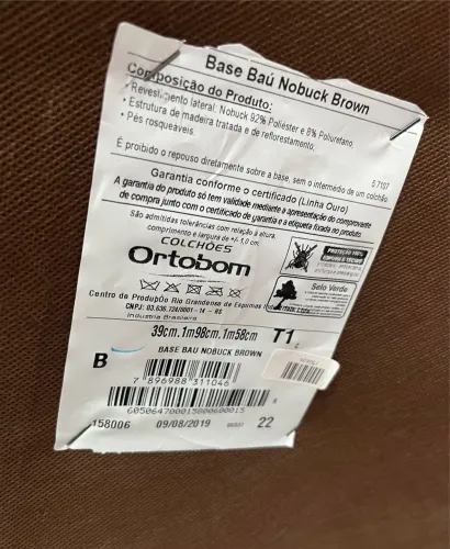 Vendo baú box Ortobom cama queen