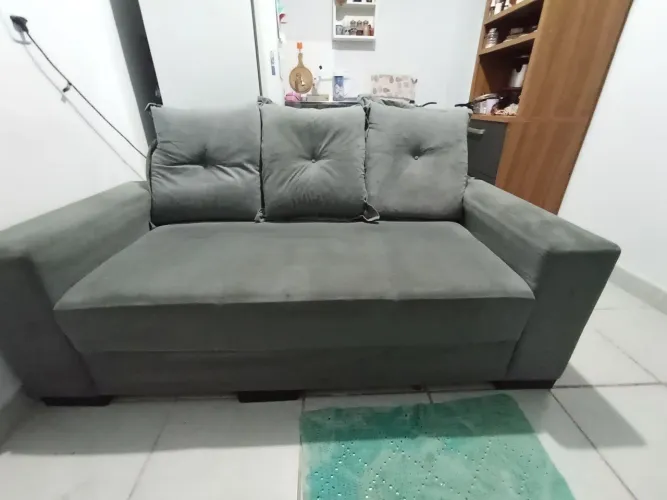 Sofá 3 lugares cinza