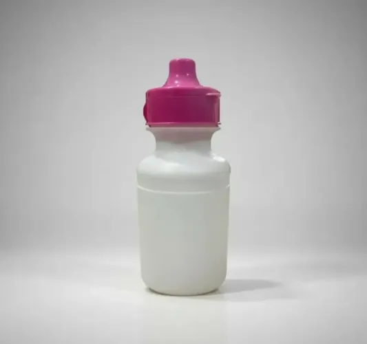 Kit 5 garrafas Squize de água 300 ml tampa rosa