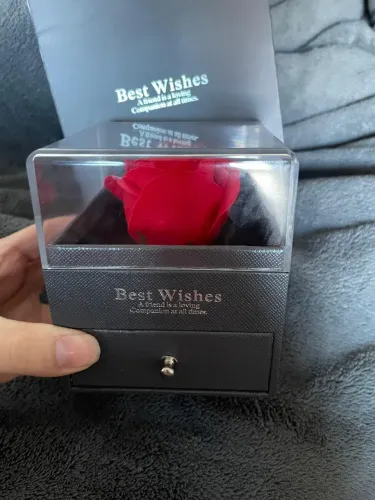 VENDO *rosa eterna com colar de "eu te amo" em todos os idiomas*