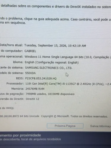 Notebook Samsung 24gb RAM