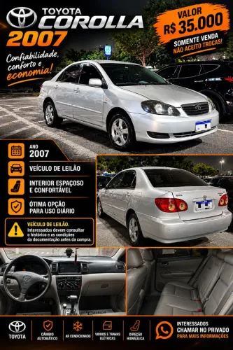 Toyota Corolla XLI 1.6 16V 110cv Aut. 2007