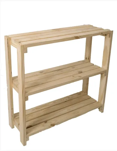 Estante de Madeira com 3 Prateleiras - Pinus