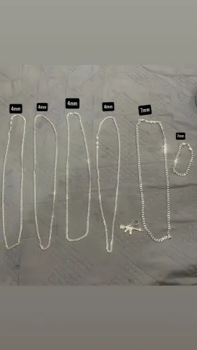 Corrente de prata 925 pra vende kit todo 650