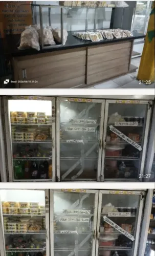 Balcão de padaria e freezer 