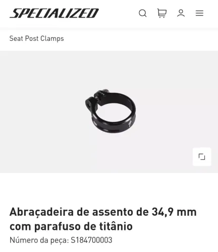 Abraçadeira Selim Specilized 34.9 mm