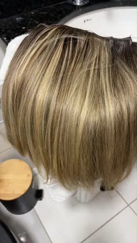 Cabelo brasileiro loiro já na fita adesiva