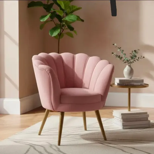 Poltrona Pétala Veudo Rosa
