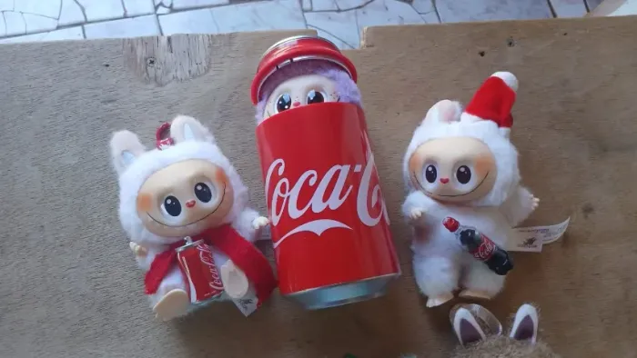 3 bonecos lubabu da coca cola