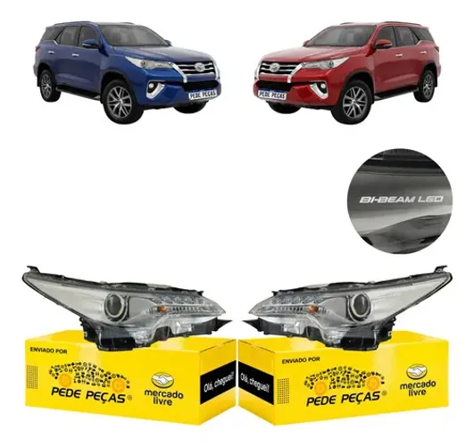 Par Farol Toyota Sw4 2016 2017 2018 2019 2020 C/led Ambos Lados