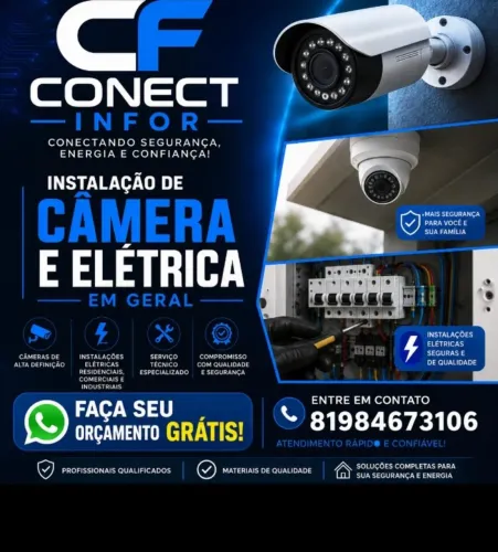 Instalação de câmera de segurança