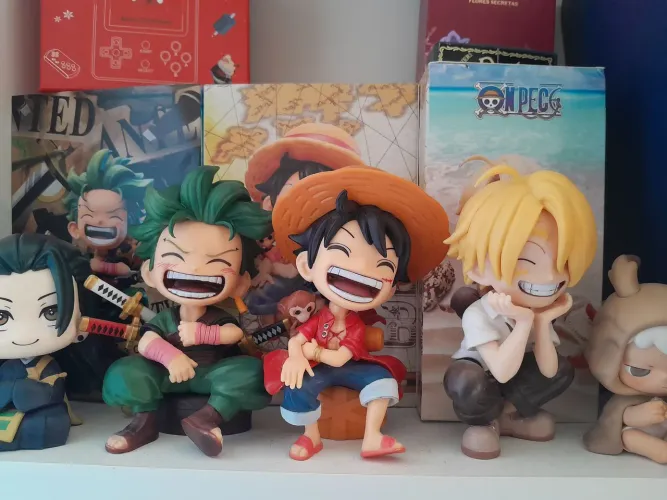3 One Piece Statues - 9 cm - Zoro Luffy Sanji