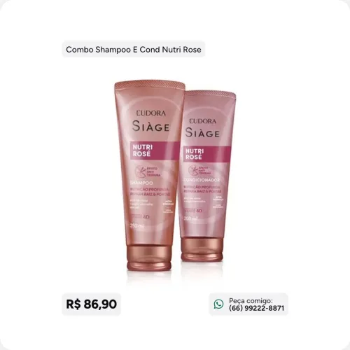 Shampoo e Condicionador Nutri Rose 