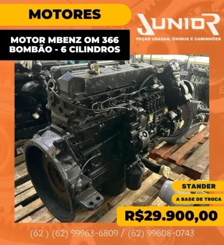 Motor Mercedes Benz OM 366 Bombão 6 Cilindros