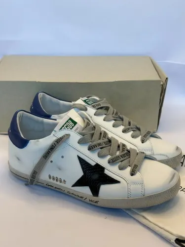 tenis golden goose superstar tam 39 (br/azul/preto)