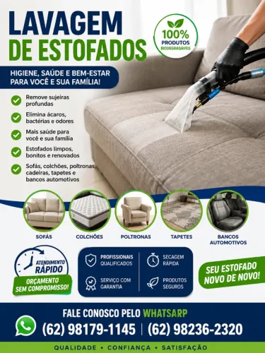 Lavagem a seco de estofados...