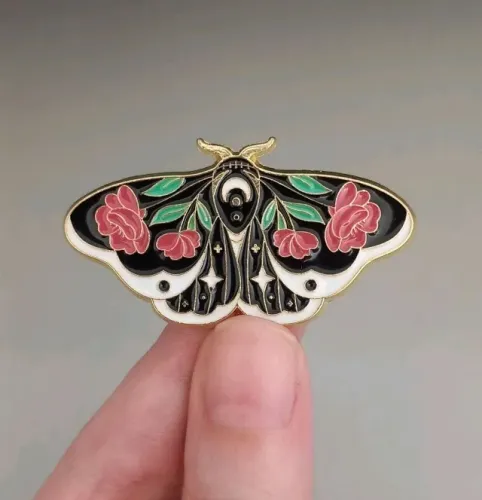 Broche de Mariposa Flor Vermelha (novo)