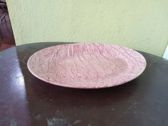 Prato oval de cerâmica