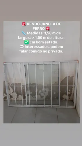 VENDO JANELA DE FERRO