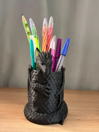 Porta-Canetas Dragão 3D