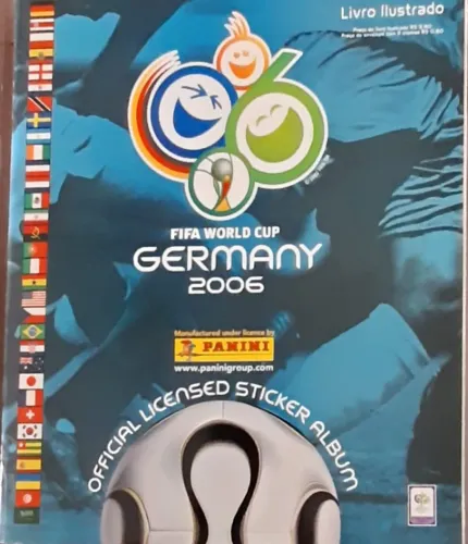 Álbum Copa do Mundo 2006 Panini + Figurinhas para Colar