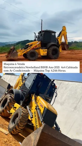 Retroescavadeira Newholland B110B 4x4 Cabinada 2021
