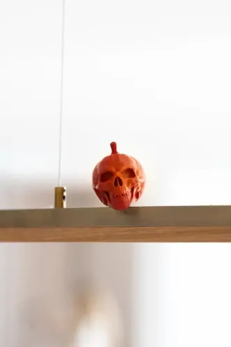 enfeite de halloween caveira abóbora
