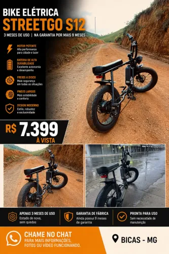 Bike Elétrica Muito Nova S12