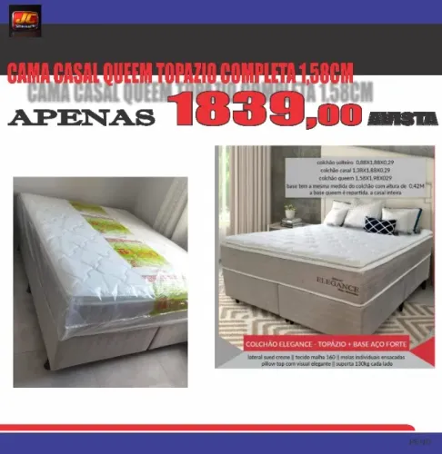 CAMA QUEEM TOPAZIO DE MOLAS