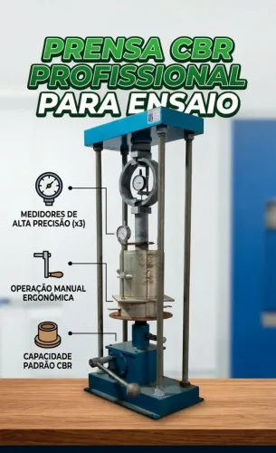 Prensa CBR Profissional - Equipamento de Alta Precisão